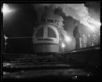 Union Pacific Streamliner about to depart on a record-breaking trip to New York, Commerce, 1934