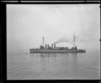 Port side view of the U.S. Destroyer #107, known as the Hazelwood