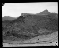 West wing wall of the failed Saint Francis dam, San Francisquito Canyon (Calif.), 1928