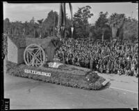 San Fernando float at the Tournament of Roses Parade, Pasadena, 1939