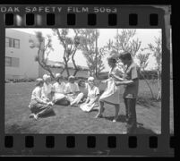 Outdoor nursing class for deaf students at Los Angeles Trade Technical College, Los Angeles, 1976