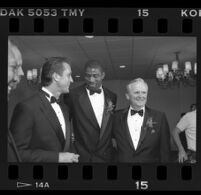 Pat Riley, Earvin "Magic" Johnson and Jerry West at the Century Plaza, Century City, 1989