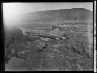 View of the path of the flood following the failure of the Saint Francis Dam, Santa Clara River Valley (Calif.), 1928