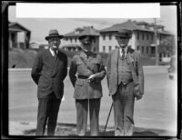 Maj.-Gen. Hugh A. Drum, Lieut.-Col. C. W. Waller, and Col. D P. Quinlan, Los Angeles, 1930