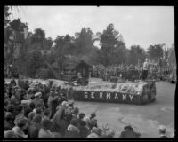 "Germany" float in the Tournament of Roses Parade, Pasadena, 1932