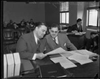 David Hutton and his lawyer, Benjamin Lewis, Los Angeles, 1933