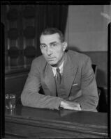 Former baseball star Pete Schneider appears in court, Los Angeles, ca. 1935