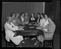 Euterpe Opera Reading Club Executive Board meeting at the Biltmore Hotel, Los Angeles, 1935