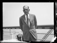 Rear-Admiral Yates Stirling Jr. aboard the SS Lurline, San Pedro, 1933