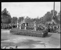 Olympic games theme float in the Tournament of Roses Parade, Pasadena, 1932