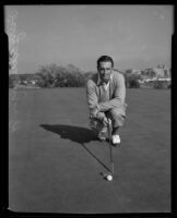 Harry Eichelberger Jr. on golf course, California, 1928-1939