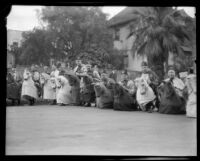 Shriners in horse-and-rider costumes, Los Angeles, 1925