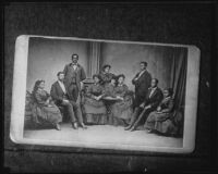 Portrait of an unidentified African American family, (Los Angeles?), copy print 1920-1939