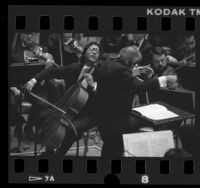 Cellist Yo-Yo Ma performing with the Los Angeles Philharmonic, 1988