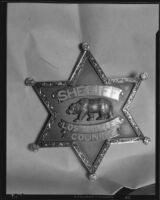 Badge, Los Angeles County Sheriff, 1926