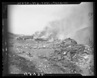 Smoke issuing from Kepner dump in East Los Angeles, 1947