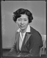 Tomiko Okura before leaving the United States to work abroad, Los Angeles, 1935