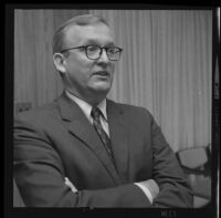 Jesse Dukeminier, UCLA Law professor, at press conference for his proposal to create statute to routinize organ removal from dying patients, 1968