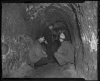 Rescue mission after a cave-in at Elysian Park, Los Angeles, 1935