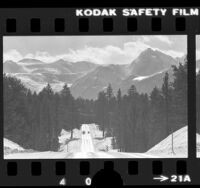 Snow covered landscape along Highway 395, Calif., 1979