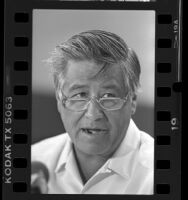 Activist César Chávez, portrait, 1987