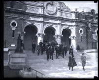 Prince Axel of Denmark at the Los Angeles Museum of History, Science, and Art with Frank S. Daggett, Los Angeles, 1918