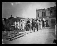 Relief station after the Long Beach earthquake, Southern California, 1933