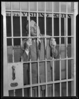 H. H. Van Loan smiling in jail, Los Angeles, 1934