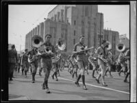 Armistice Day Parade outside of the Los Angeles Times building, Los Angeles, 1937