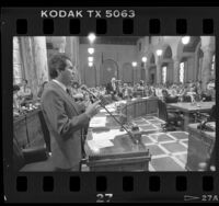 Richard Alatorre addressing the Los Angeles City Council, 1986