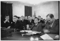 Ralph Sheldon in court, Los Angeles, 1930 or 1931