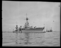 Navy's heavy cruiser the USS Augusta, San Pedro, 1931-1933