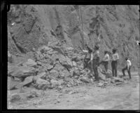 Landslide at First and Hill Sts., Los Angeles, 1920s