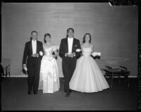 Anthony Quinn, Fred Astaire, and their daughters