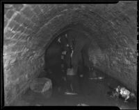 Rescue mission after a cave-in at Elysian Park, Los Angeles, 1935