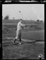 George Von Elm on a golf course, circa 1924-1938