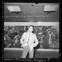 Chicano artist, Gronk at Saxon-Lee Gallery, Los Angeles, Calif., 1986