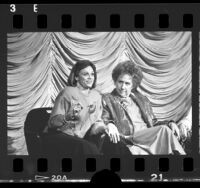 Actresses Valerie Harper and Jean Stapleton speaking at "Working Women on TV" seminar in Los Angeles, Calif., 1986