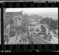 Crowded Santa Monica Pier, Calif., 1979