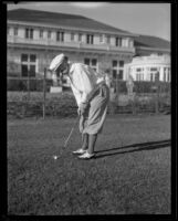 Unidentified golfer at the Los Angeles Open, 1934