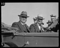 Secretary of State Herbert Hoover arrives in Southland, 1928