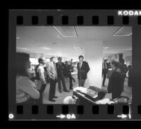 Tom Johnson, publisher of the Los Angeles Times, speaks at the Washington Journalism Center. C. 1981