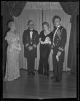 Rear Admiral George T. Pettengill and guests at a dinner honoring naval leaders, Los Angeles, 1935