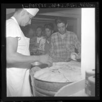 Chow line at the San Luis Rey labor camp in Mexicali, Mexico, 1962