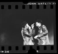 Run-DMC's Joseph "Run" Simmons and Darryl "D.M.C." McDaniels performing in Long Beach, Calif., 1984