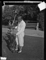 George Von Elm on a golf course, circa 1924-1938