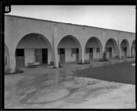 Horse stables at K.W. Kellogg's horse ranch, Pomona, 1932