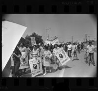 Chicano Moratorium Committee antiwar demonstrators, East Los Angeles, 1970