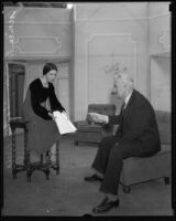 Dancer Eunice Pringle and theater director Charles King on set, Hollywood, 1932