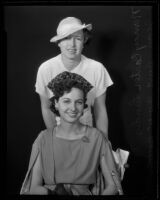 Nancy Carter Landis and Jean Burt, to appear in Constitution Day Pageant, Los Angeles, 1935